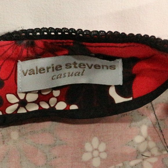 vtg VALERIE STEVENS Floral A-Line Mid Length Skirt Sz 4 US - Picture 7 of 11